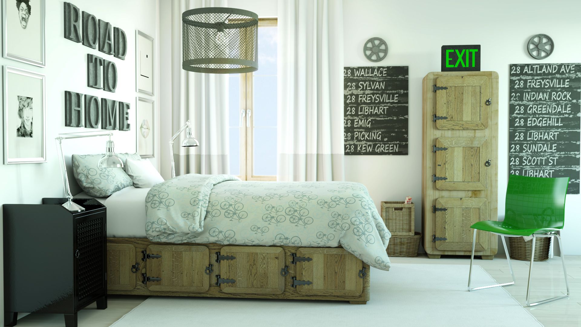 Rendered Bed Room