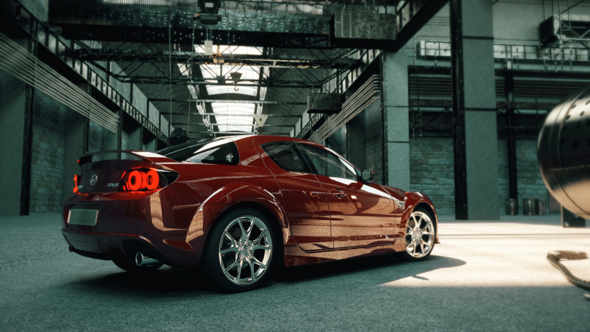 Rendered Red Car