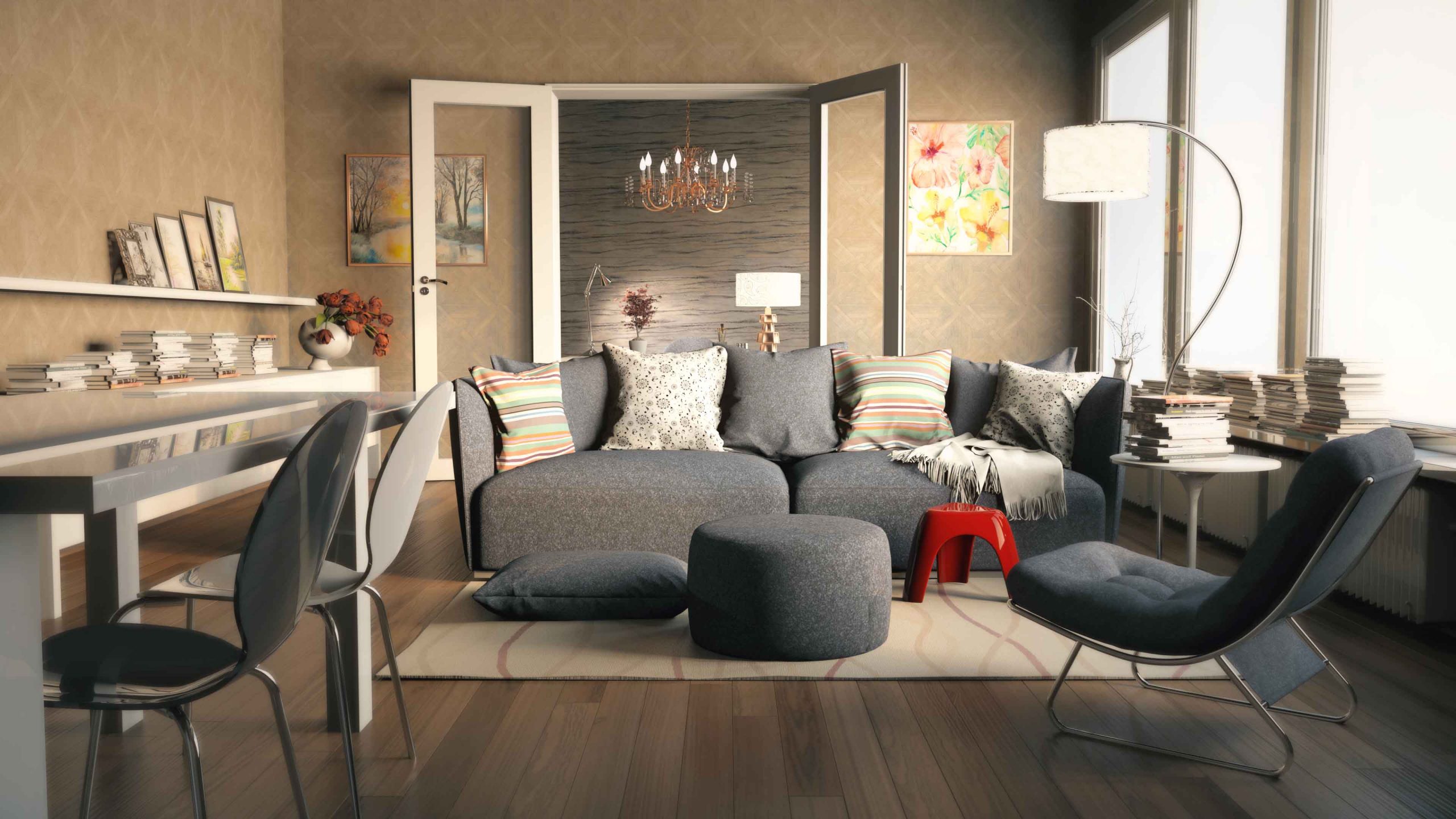 Rendered Living Room